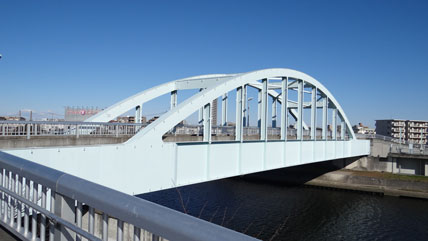 【おすすめ】 東京の橋：長後さくら橋 絵画/タペストリー